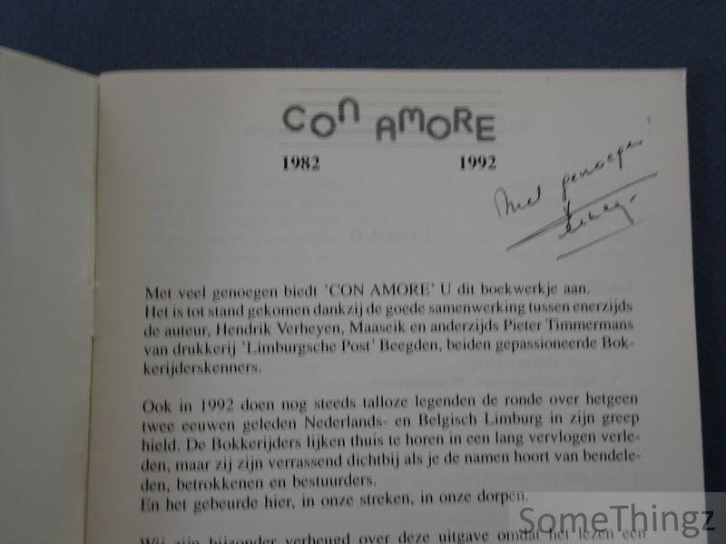 Hendrik Verheyen. - Bokkerijders in beide Limburgen.
