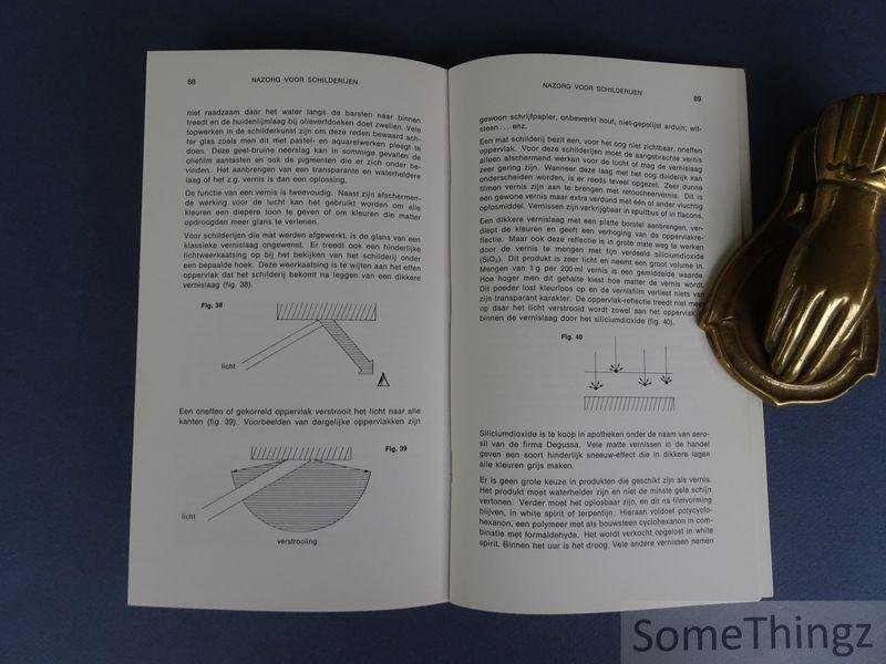 Hilderson H.E. - Kunstschildermateriaal. Met 37 tekeningen en 5 zwart-wit foto's in de tekst en 16 pag. reprodukties in vierkleurendruk buiten de tekst.