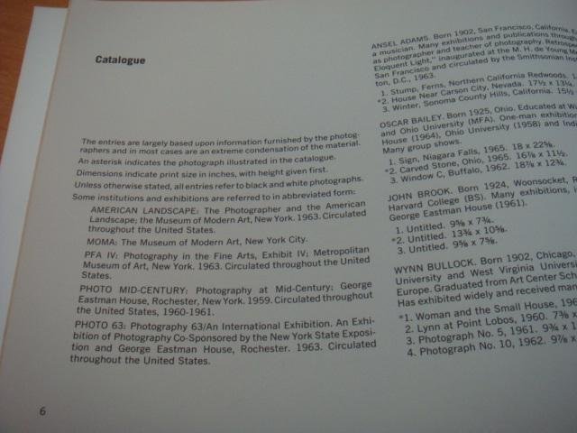 divers - American photography the sixties - an invitational exhibition of recent trends