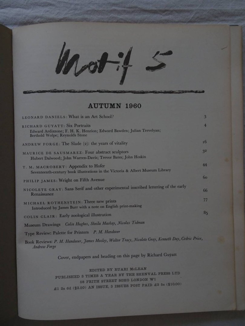 Var. authors. - Motif 5. Autumn 1960.