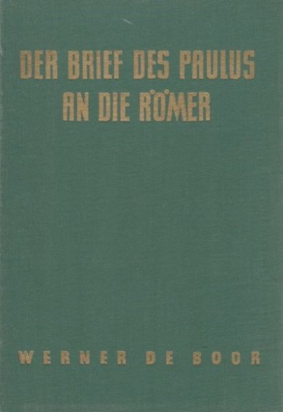 boor, werner de - Wuppertaler Studienbibel, Romer brief