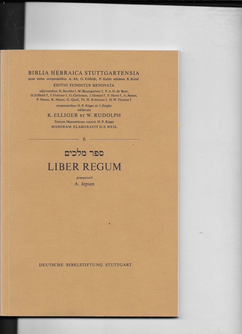 Elliger,K/ W. Rudolph - Liber Regum