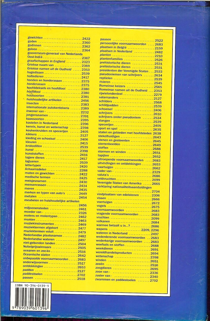 Welberg H.C. van den - Handboek van de puzzelaar .. Bevat Miljoenen puzzelwoorden , Alfabetisch gerangschikte in 2100 kolommen , ruim 600 pagina`s rubrieken!