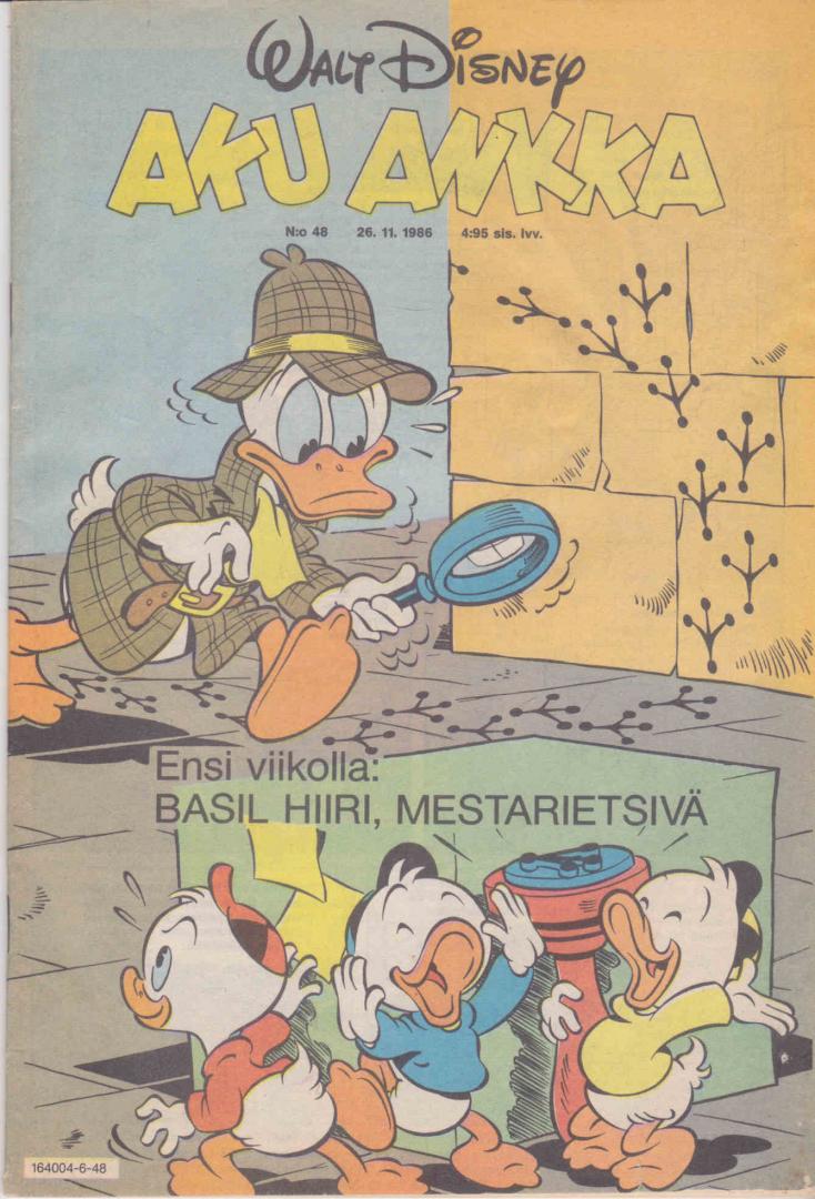 Striptijdschrift - Aku Ankka N:o 48 1986 (met o.a. Donald Duck - Finse Taal)