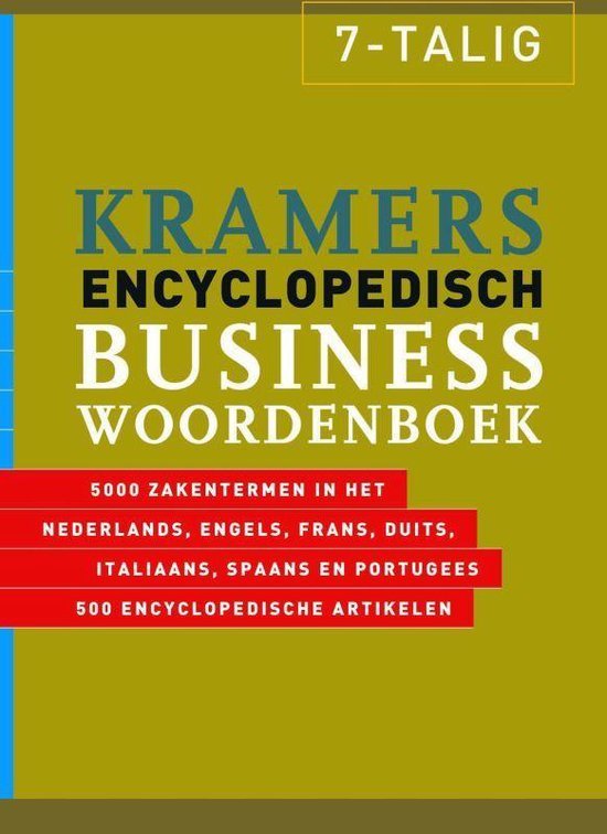 Salgado, J.M. (ed.) - Kramers Encyclopedisch Businesswoordenboek in zeven talen.