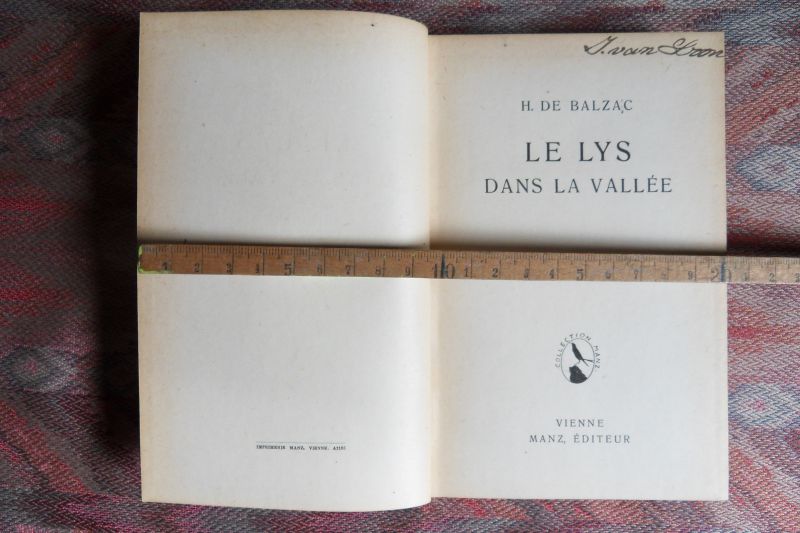 Balzac, H. de. - Le Lys Dans La Vallée.