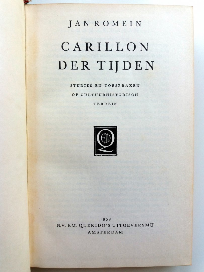 Romein, Jan - Carillon der tijden
