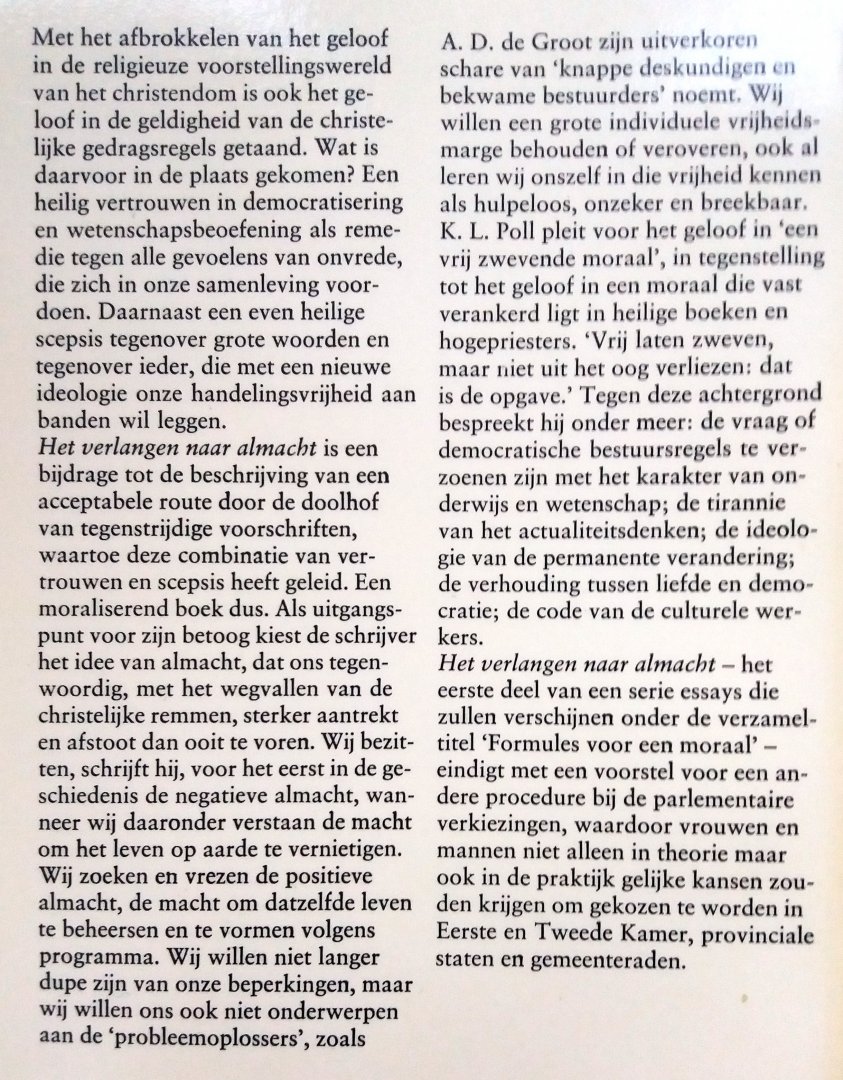 Poll, K.L. - Het verlangen naar almacht