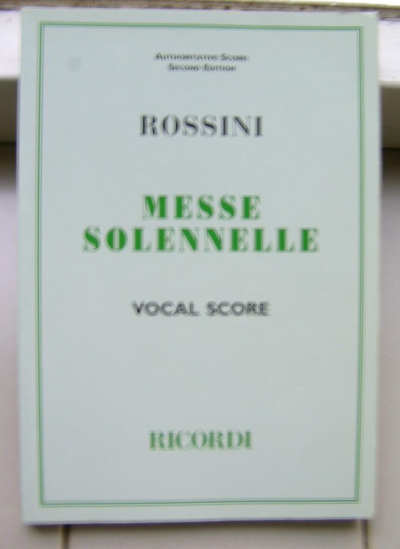 Rossini - Messe Solenelle  -vocal score