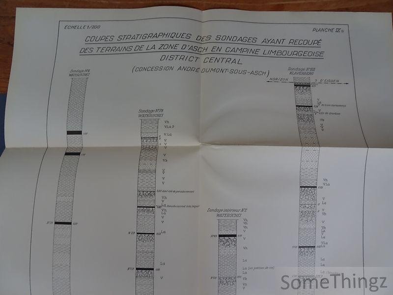 van Leckwyck, William. - Étude du gisement houiller de la Campine: contribution à l'étude stratigraphique et paléontologique du Westphalien B inférieur: la zone d'Asch. [2 volumes.]