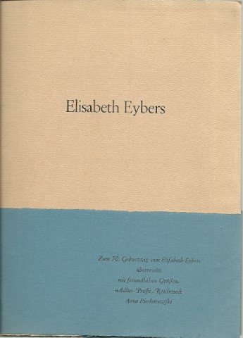 EYBERS, Elisabeth - Zwölf Gedichte. Afrikaanse Lyrik.