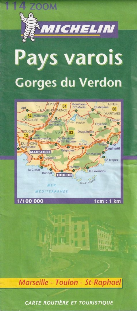 niet vermeld - Pays varois. Verdon Gorges. Marseille-Toulon-St-Raphaël. Carte routière et touristique. 1:100.000