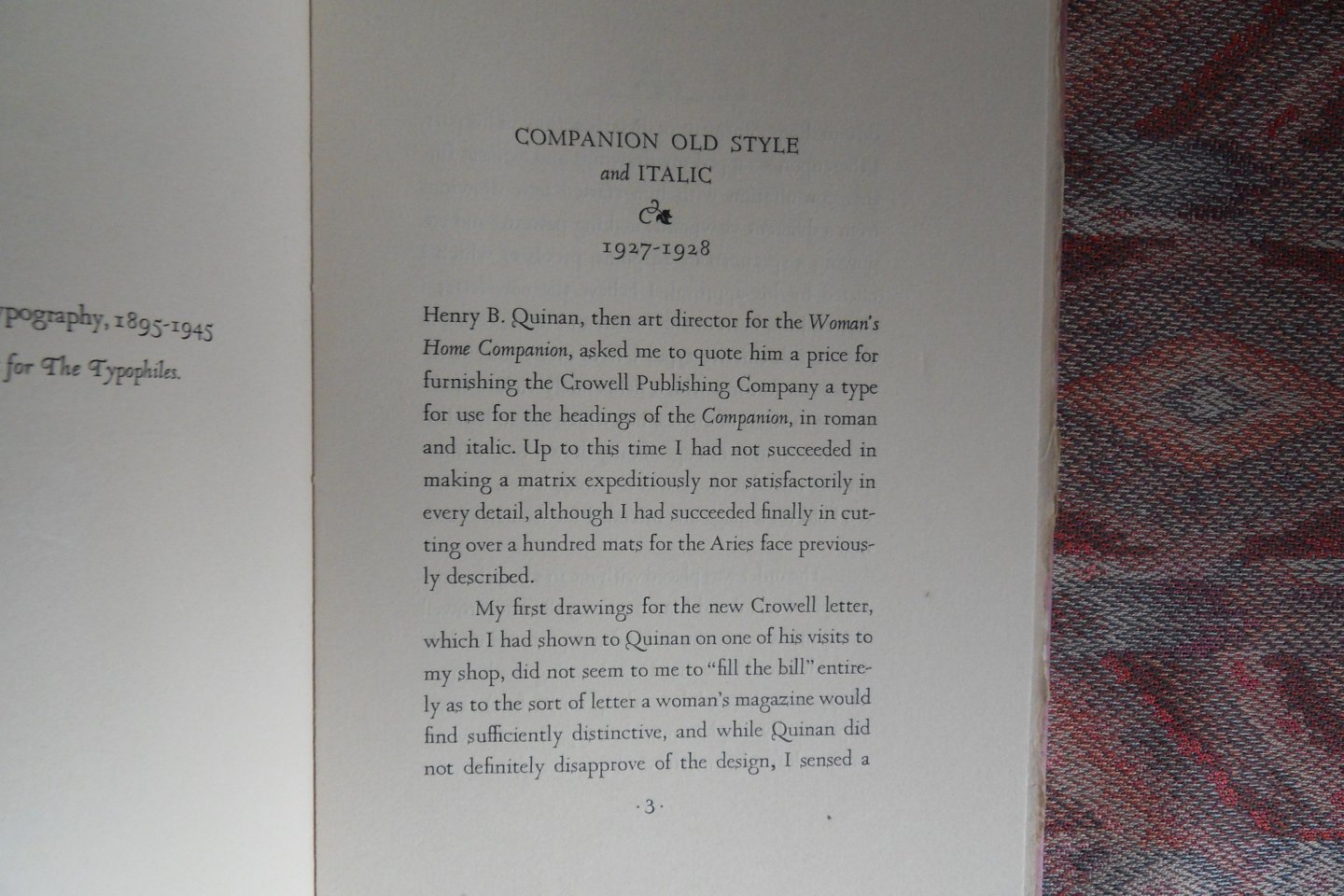 Goudy, Frederic W. - No. 56 & 57. Companion Old Style and Italic. [ Beperkte oplage van 250 ex. ].