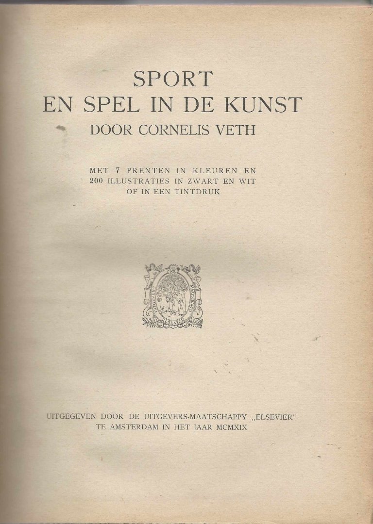 Veth, Cornelis - Sport en Spel in de Kunst