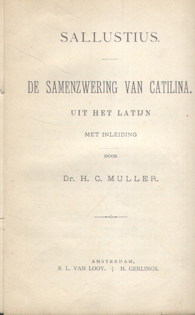 Sallustius - De samenzwering van Catilina