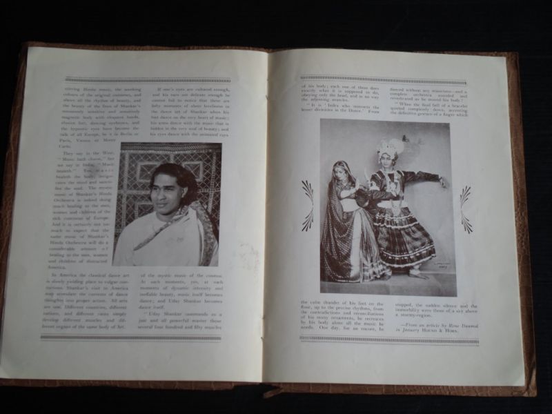 Basanta Koomer Roy - Brochure Uday Shankar and his Company of Dancers and Musicians