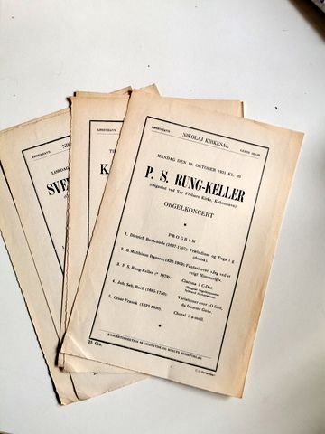 København: - [Konvolut 6 Programmhefte] København Nikolaj Kirkesal saeson 1931-1932
