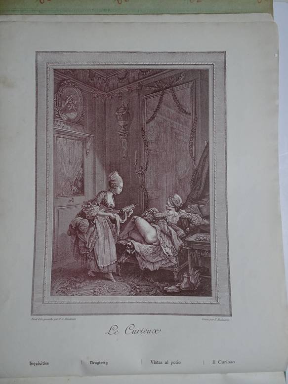 Baudouin, Boilly, Boucher a.o. (ed.). - Le Musee Galant du Dix-Huitième Siècle. Album. No. 1, 2, 4, 5, 6, 7, 10. Facsimilés d'estampes originales en noir et en couleur.