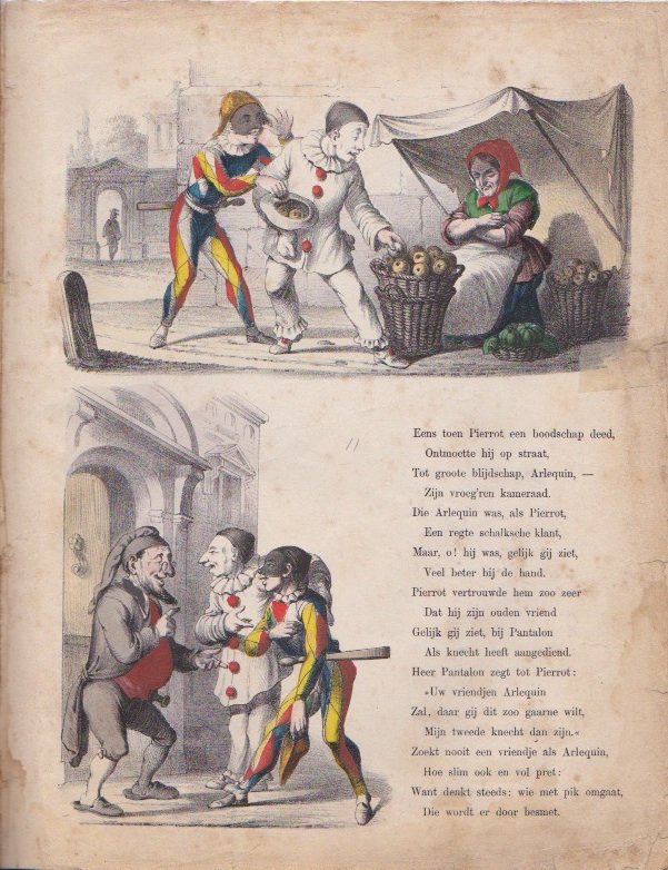 [Schenkman, J.] - Pierrot's Leven en Bedrijf voor de jeugd [illustraties door J.W.A. Hilverdink]