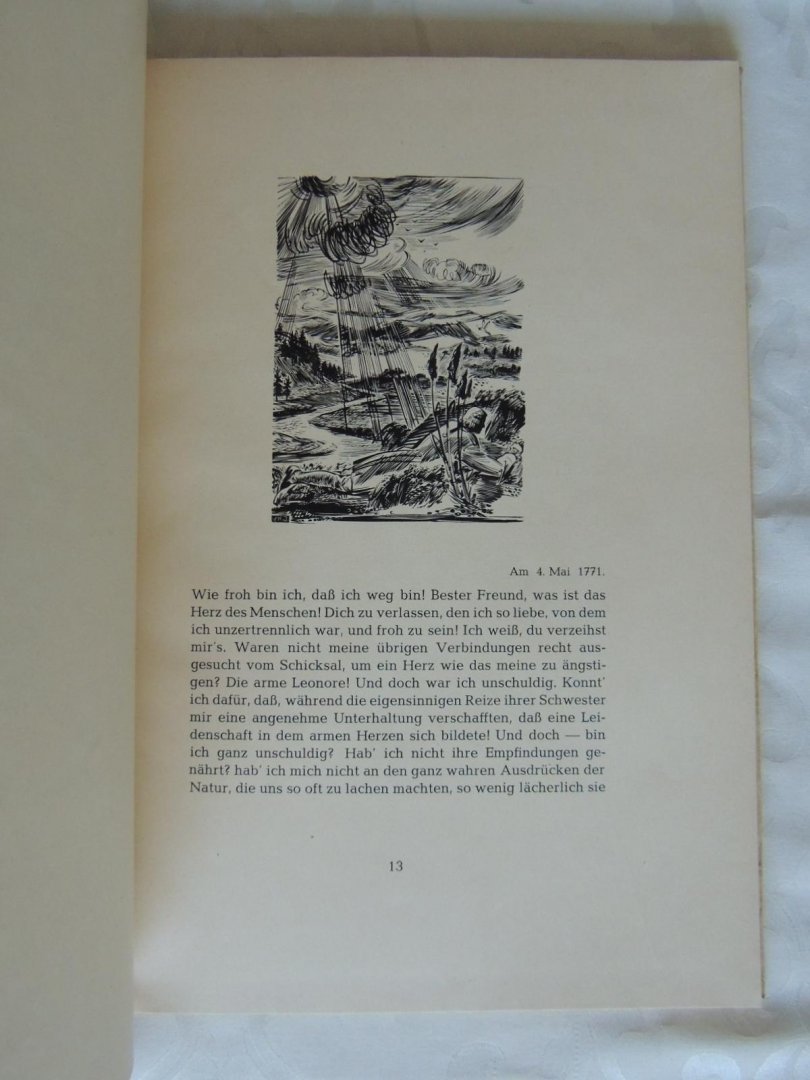 Goethe, J.W. Holzschnitte von V.K. Jonyas - Die Leiden des Jungen Werthers. Holzschnitte von V.K. Jonyas
