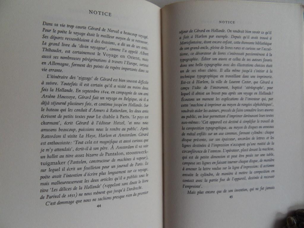 Nerval, Gérard de. [ = Gérard Labrunie; Paris 1808 - 1855 ]. - Les Fêtes de Hollande. [ Beperkte oplage als Nieuwjaarswens voor relaties ].