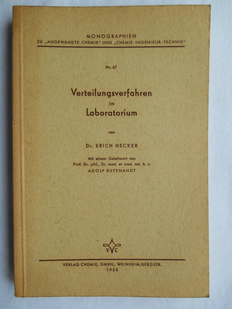 Hecker, Dr. Erich - Verteilungsverfahren im Laboratorium