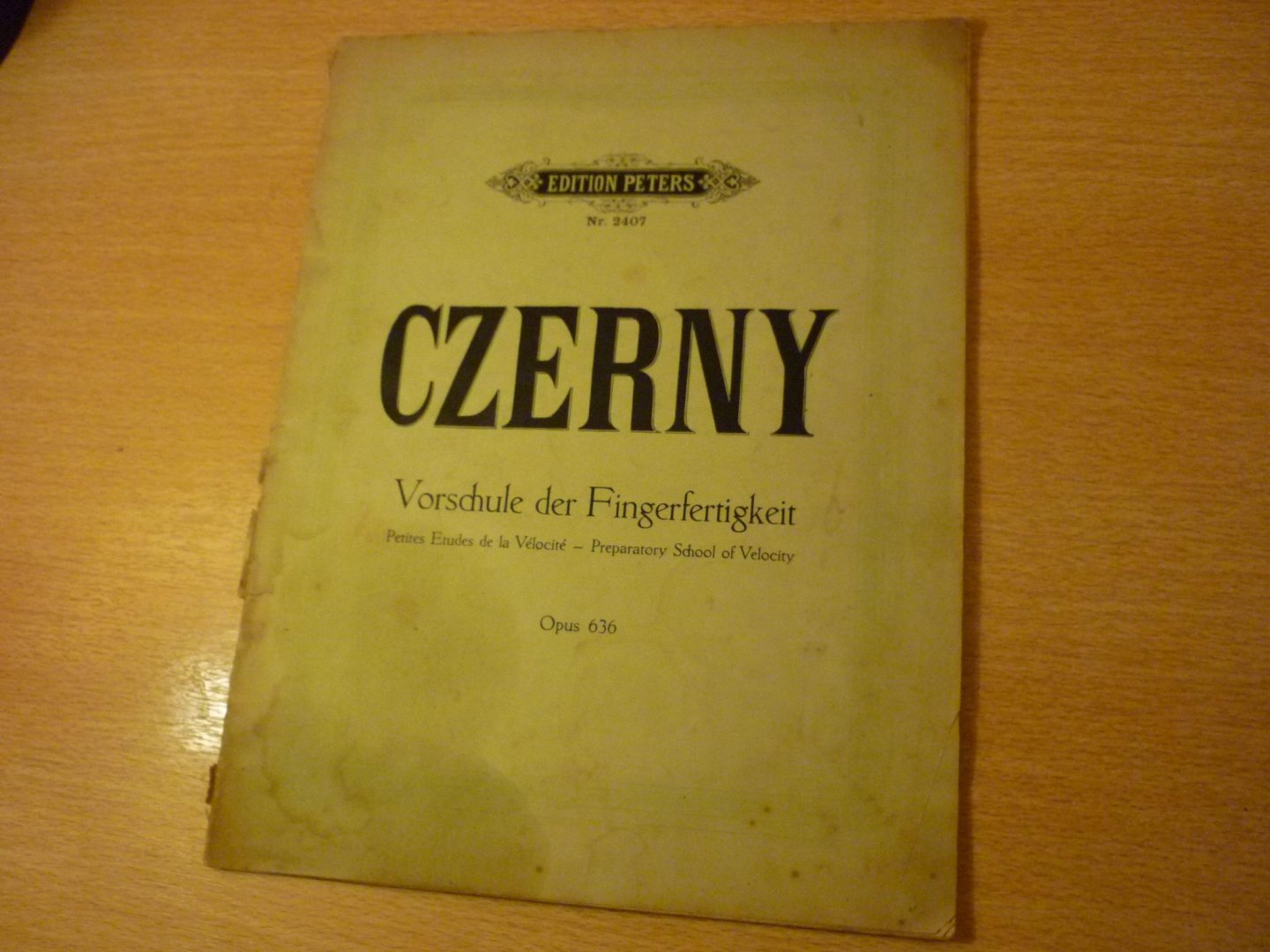 Czerny; Carl (1791 – 1857) - Vorschule der Fingerfertigkeit; Opus 636; (revidiert von Adolf Ruthardt)