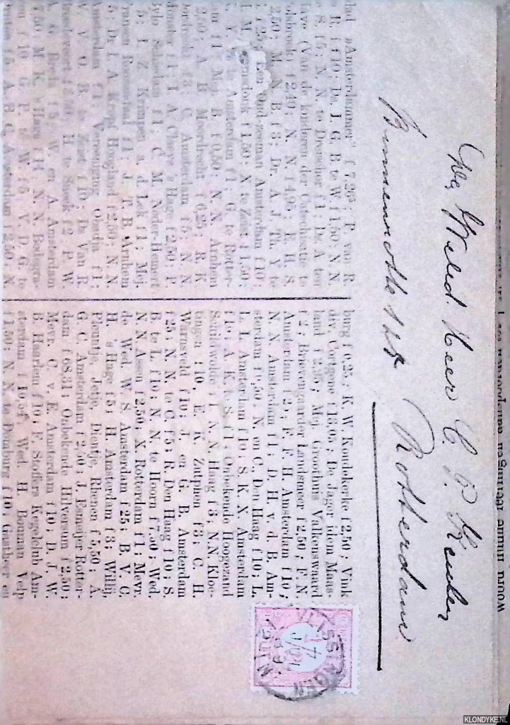Tutein Nolthenius, H.P.J. - e.a. - Bijvoegsel van de Vlissingsche Courant van Zondag 7 Juli 1889