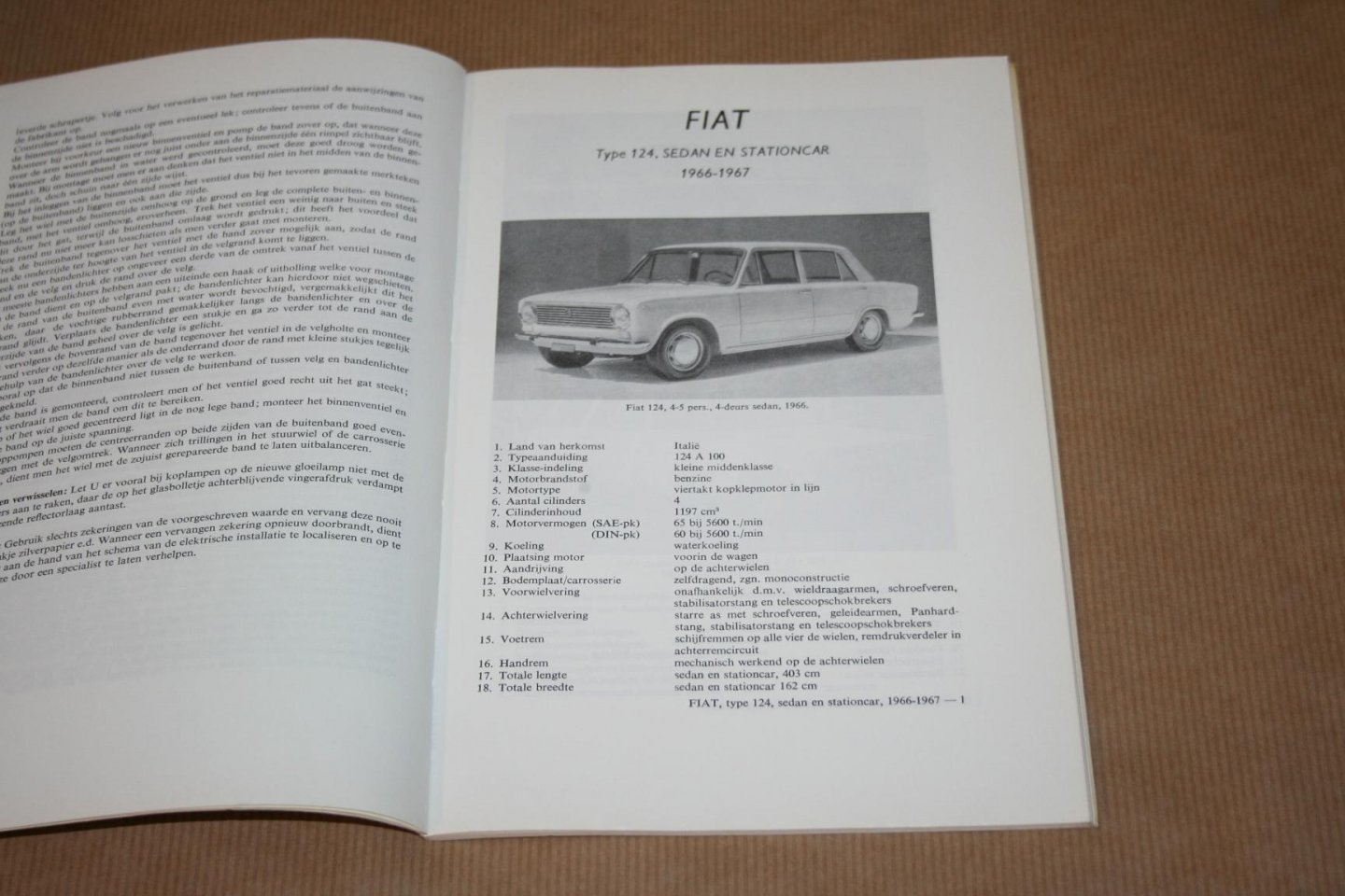 Piet Olyslager - Vraagbaak Fiat 124  Een complete handleiding voor het type: 124, sedan en stationcar 1966-1967
