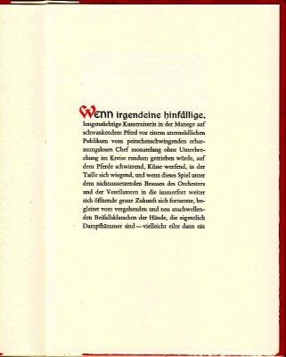 KAFKA, Franz - Auf der Galerie.