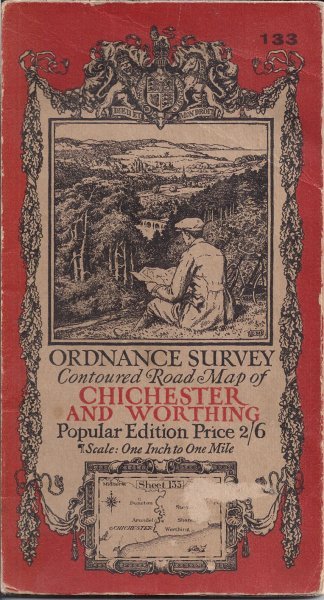 Staff At Ordnance Survey (Author) - Ordnance Survey Contoured Road Map Of Chichester And Worthing, [Sheet 133]