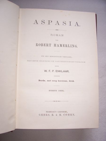Hamerling, Robert - Aspasia. Roman (3 delen)