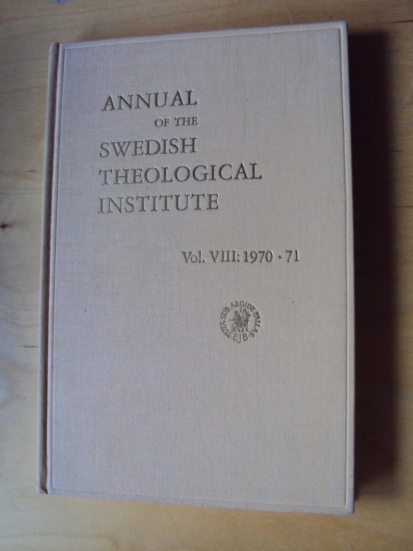 Kosmala, Hans (ed.) - Annual of the Swedish Theological Institute Volume VIII