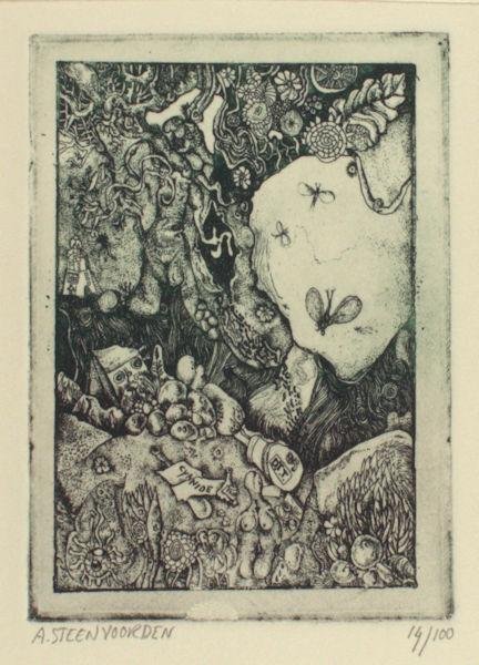 Steenvoorden, Ab. - Ons zelf spiegelen. Etsen en teksten.