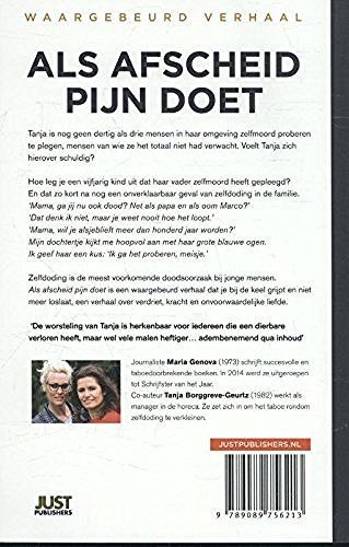 Genova , Maria , Tanja Borggreve . [ isbn 9789089756213 ]  ( Het boek is door Maria gesigneerd met een opdracht . ) - Als Afscheid Pijn Doet. ( Het schuldgevoel van een achterblijver bij zelfdoding. ) Iedere dag ondernemen ruim honderd mensen een poging tot zelfmoord. Tanja was nog geen dertig toen haar moeder, haar broer en de vader van haar dochtertje zelfmoord. -