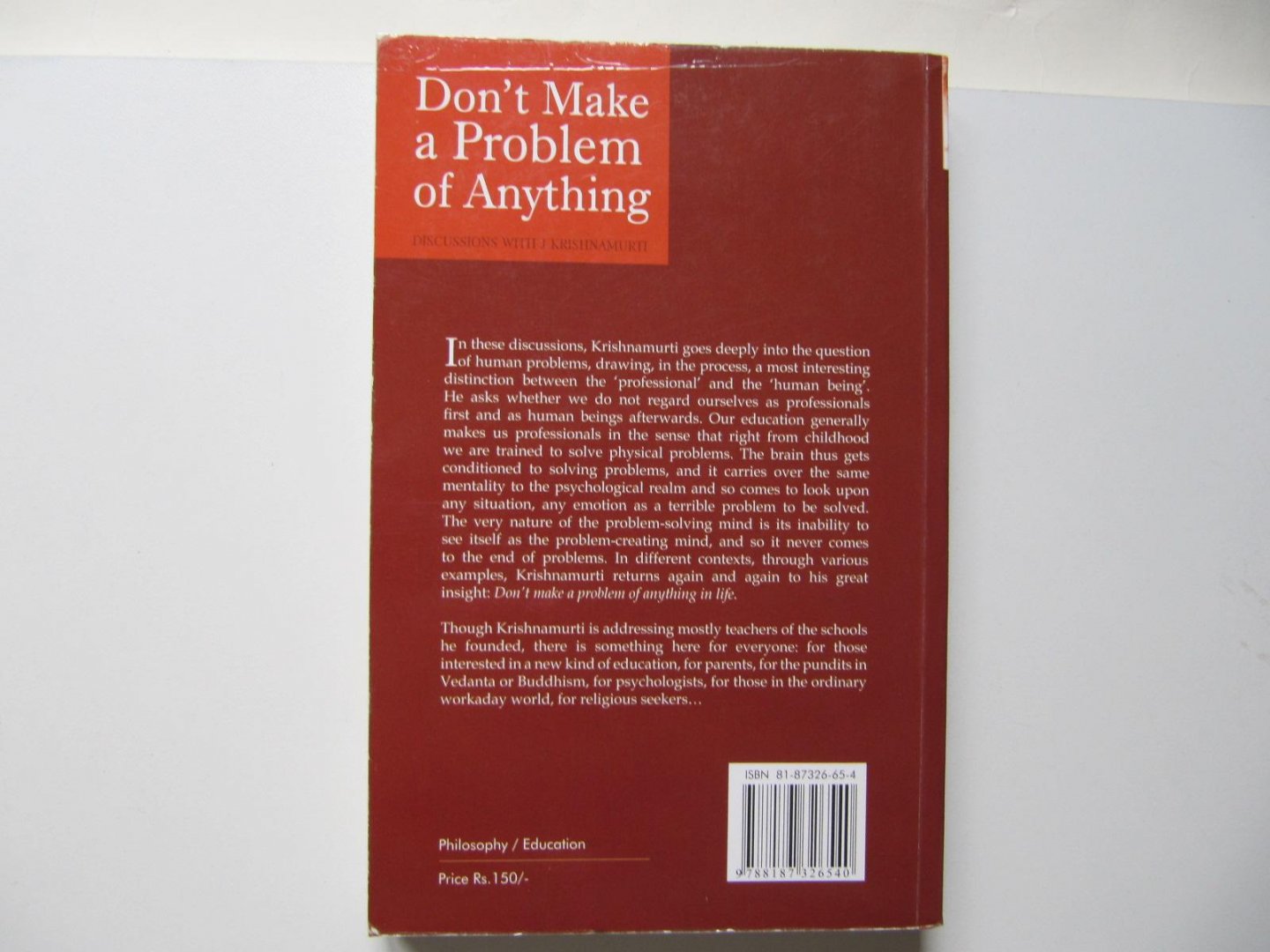  - Don't make a Problem of Anything