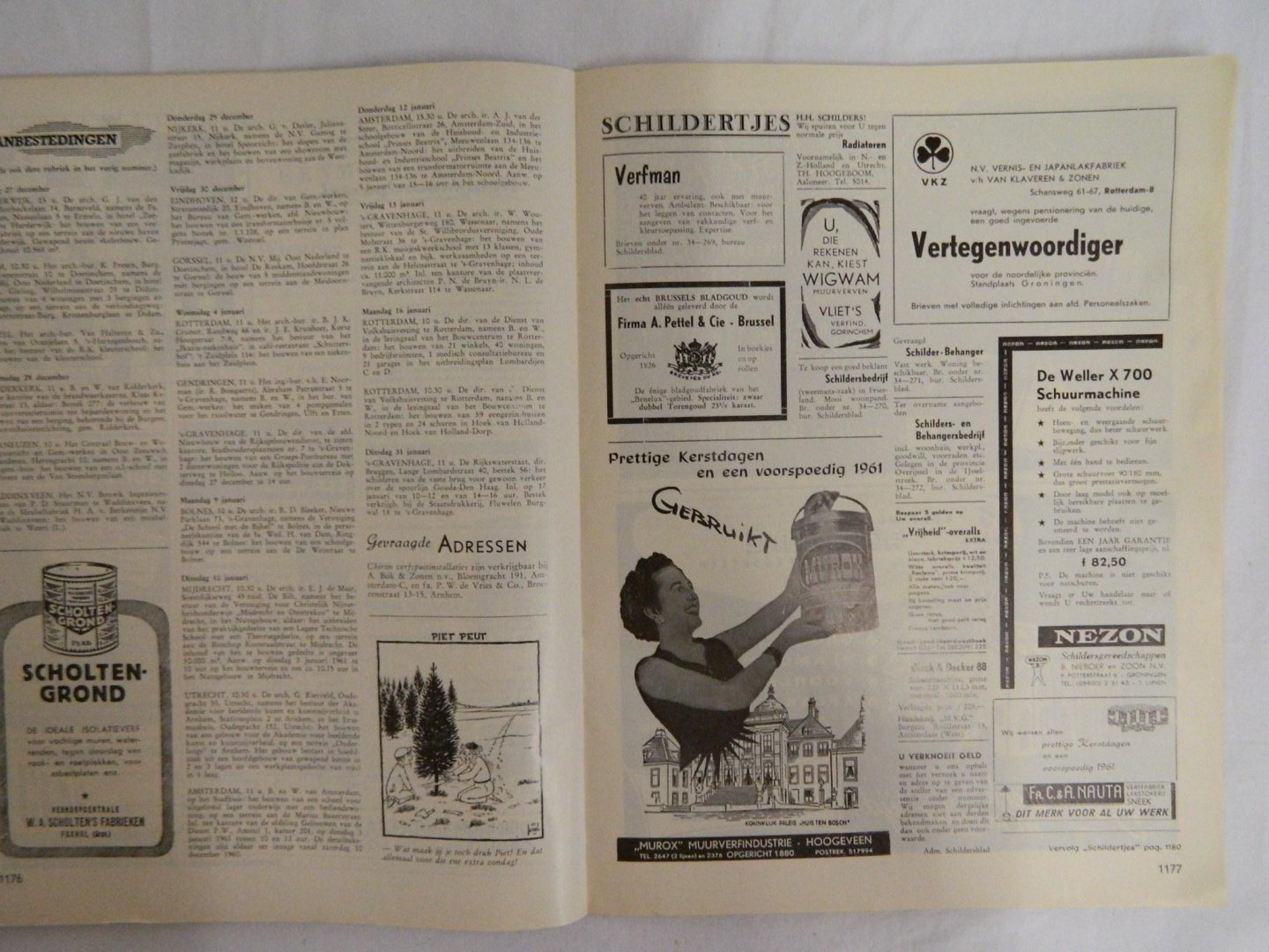 Diverse - Zeer zeldzaam - 23 x tijdschrift Schildersblad. Algemeen vakblad voor het schildersbedrijf [1956-1963] (5 foto's)