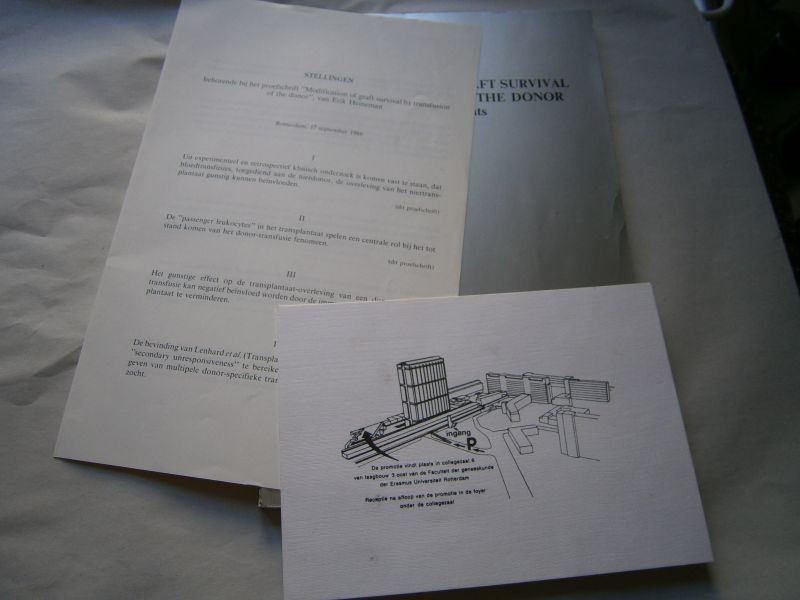 Heineman, Erik - Moification of graft survival by transfusion of the donor