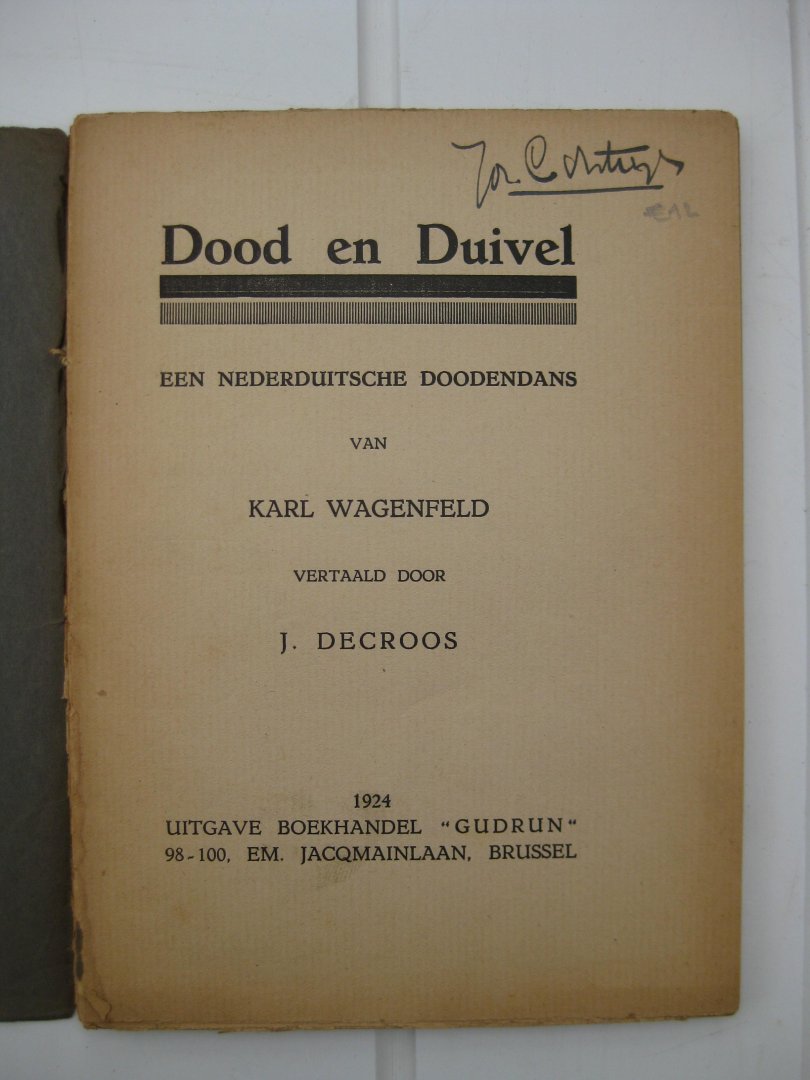 Wagenfeld, Carl - Dood en Duivel. Een Nederduitsche Doodendans.