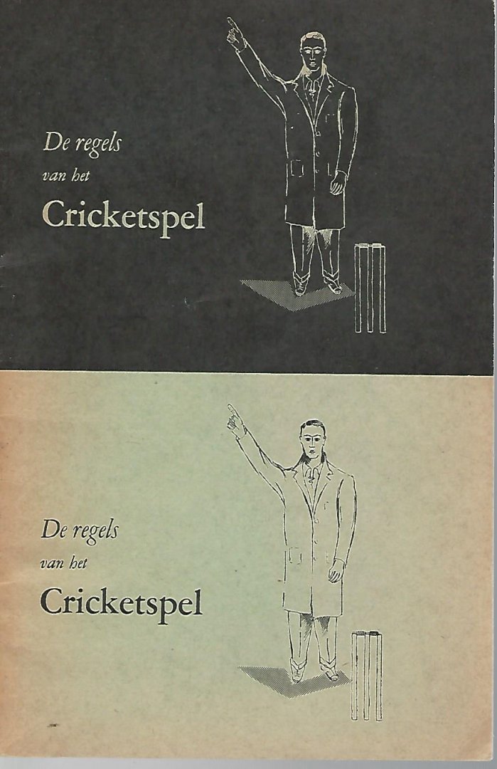 Bok, W.F. - De regels van het cricketspel - Groene Krekelserie -Groene Krekelserie.