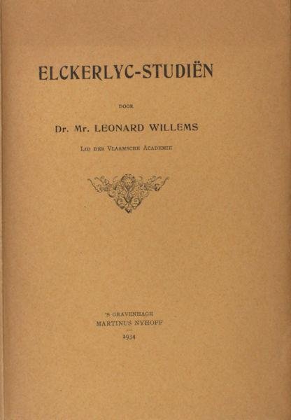 Willems, Leonard. - Elckerlyc-studiën.
