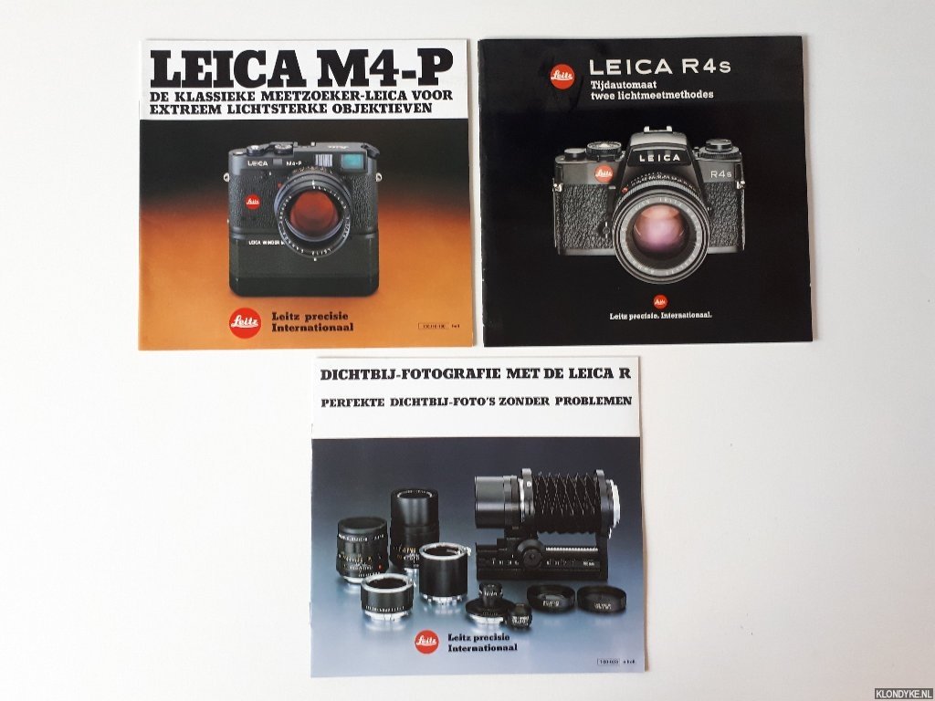 Diverse auteurs - 3x Nederlands folder Leica