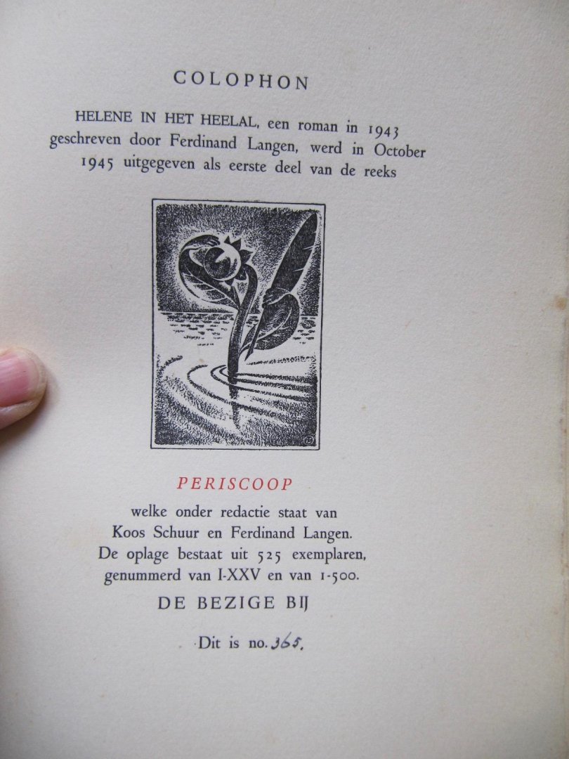 Ferdinand Langen - Helene in het heelal -1945