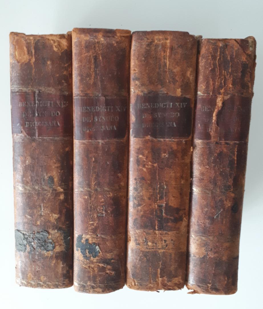 Benedictus XIV  (Prospero Lambertini) - Benedicti XIV. Pont. Max. De Synodo Dioecesana. Libri Tredecim, complete in 4 vols.