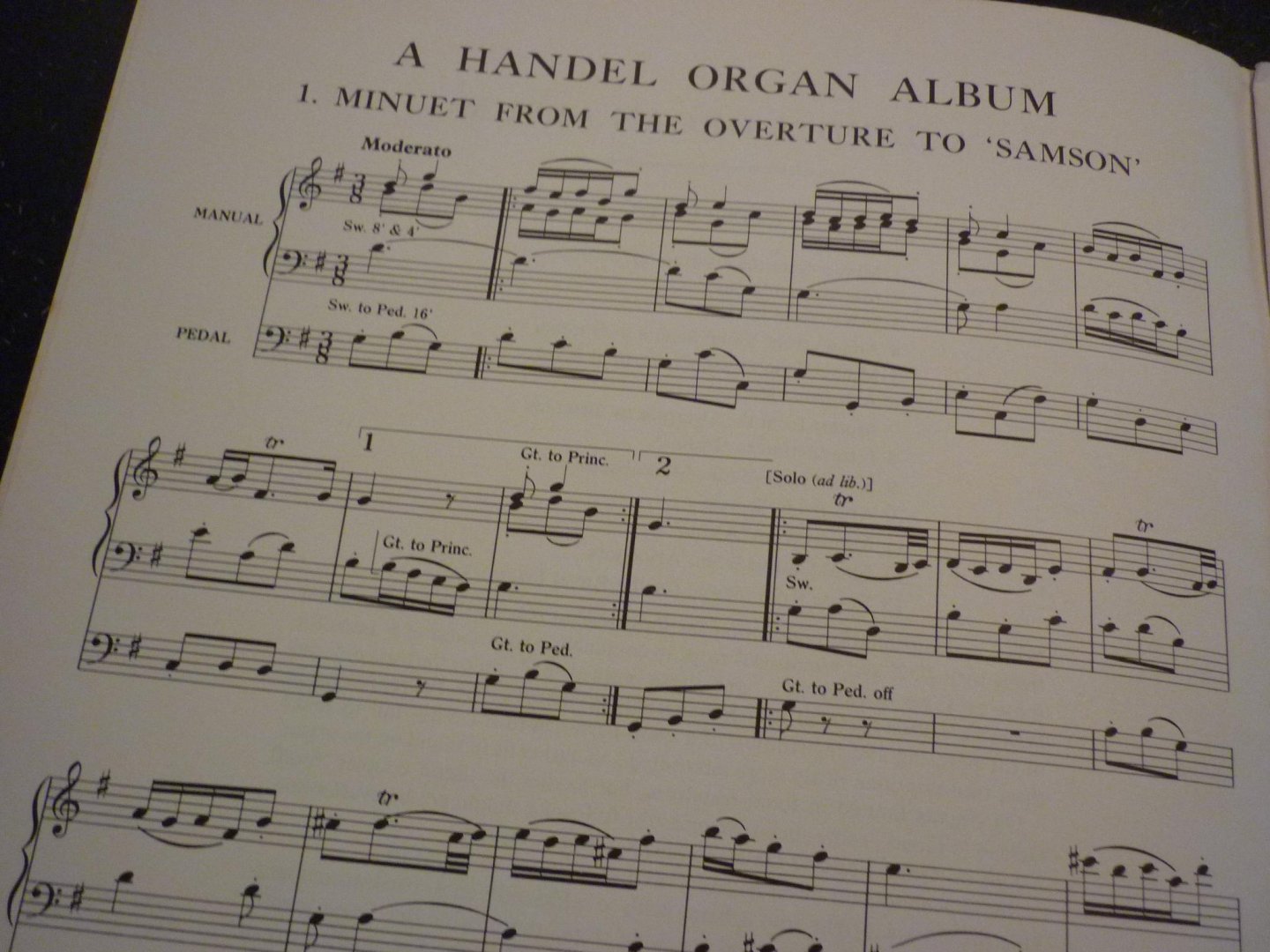 Handel; Georg Friedrich (1685-1759) - A Handel Organ Album; Arranged by Stainton de B. Taylor