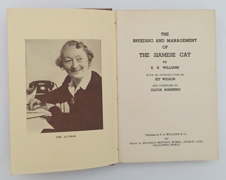 Williams, K.R., - The breeding and management of the Siamese cat