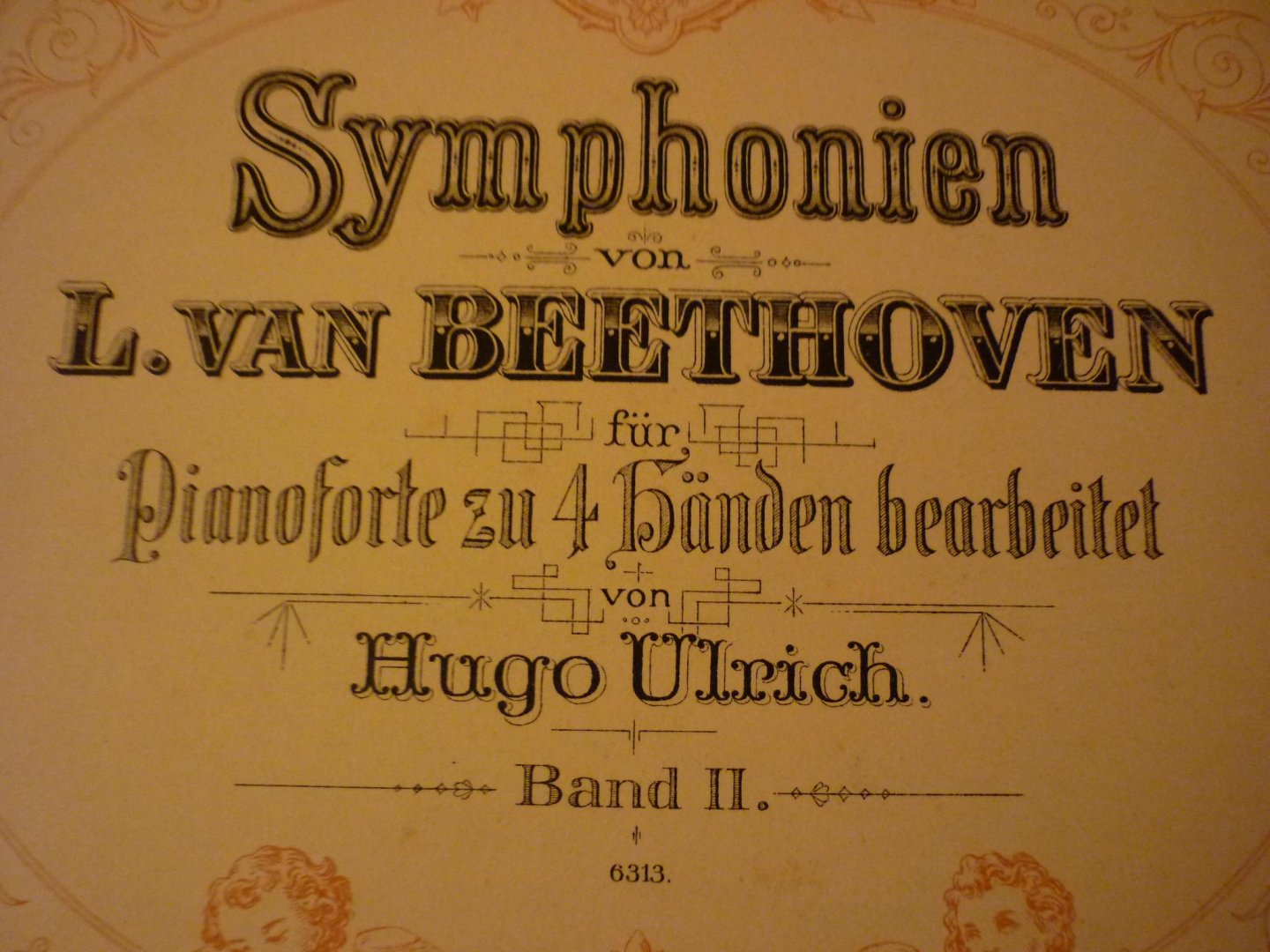 Beethoven; Ludwig von (1770 – 1827) - Symphonien zu 4 Handen; Band II; No 6 - 9  (Hugo Ulrich)