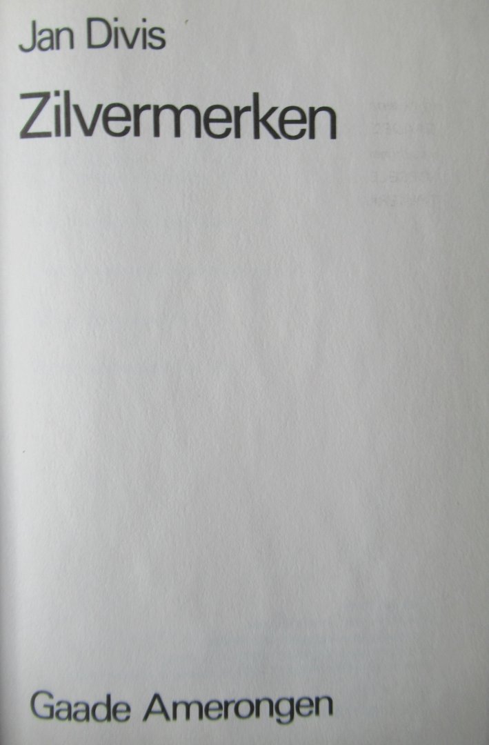 Divis, Jan - Zilvermerken