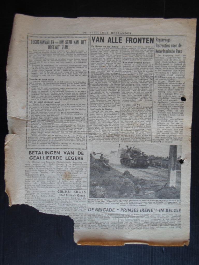 Oorlogskrant - De Vliegende Hollander, De Amerikanen op Duitsch gebied