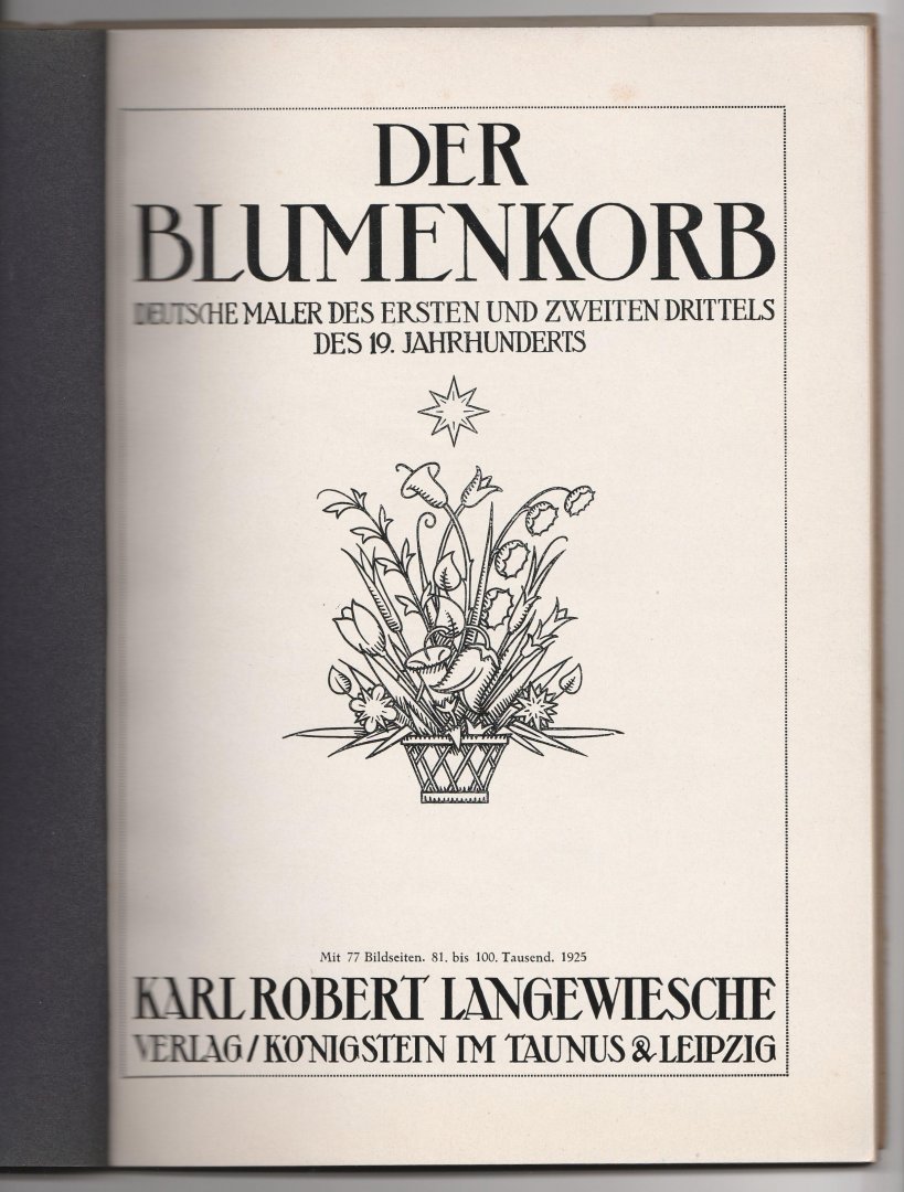 Langewiesche, Karl Robert - Der Blumenkorb, Deutsche Maler